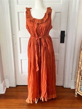 R. Vivimos | Lace Trim Cotton Sleeveless Dress